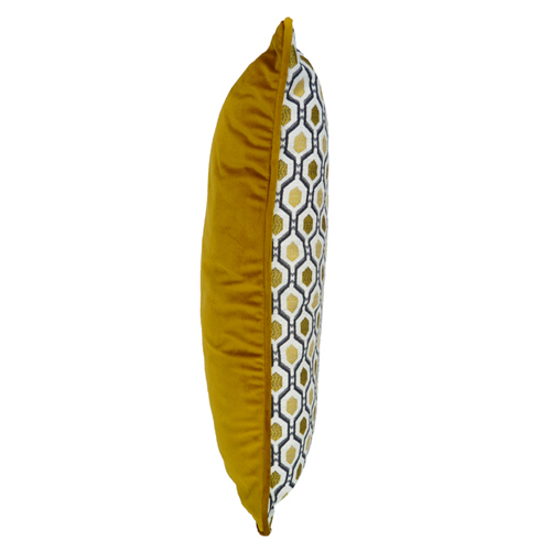 Recco, Ochre - (50cm x 50cm) Cushion - Image 4